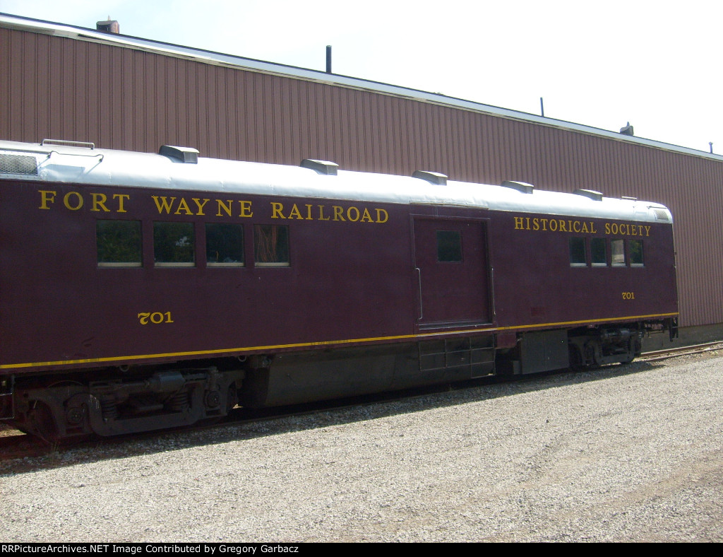 FT WANYE RAILROAD HISTORICAL SOCIETY CREW CAR 701